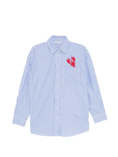 Joshua Sanders Lobster-embroideried Shirt In Blue