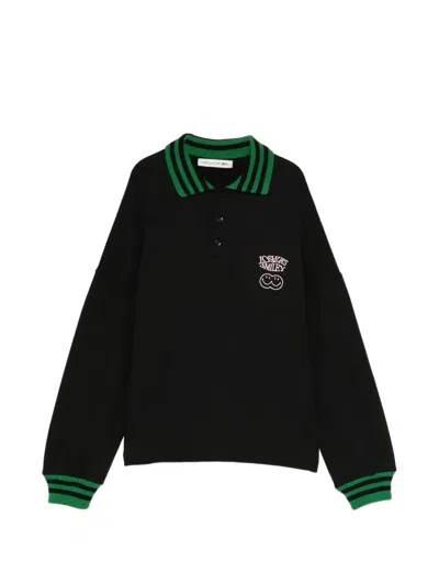 Joshua Sanders Logo-embroidered Polo Shirt In Black