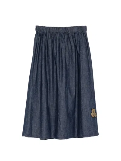 Joshua Sanders Logo-embroidered Skirt In Blue