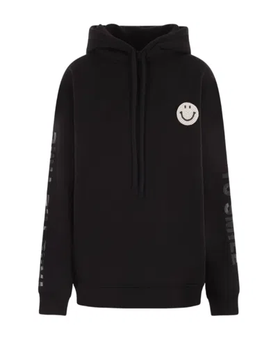 Joshua Sanders Long-sleeved Hooded Sweater In Black