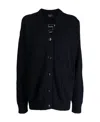 Joshua Sanders Long-sleeved V-neck Knitted Cardigan In Black