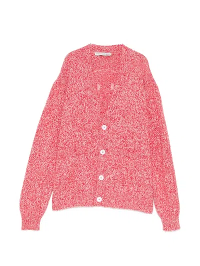 Joshua Sanders Mouline Smile Cardigan In Pink