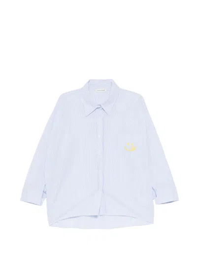Joshua Sanders Seersucker Shirt In White