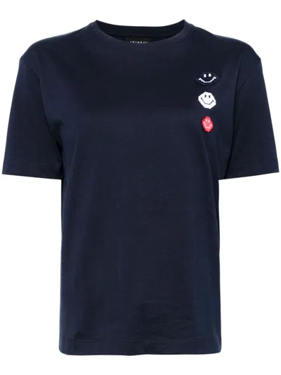Joshua Sanders Slogan-print Cotton T-shirt In 蓝色