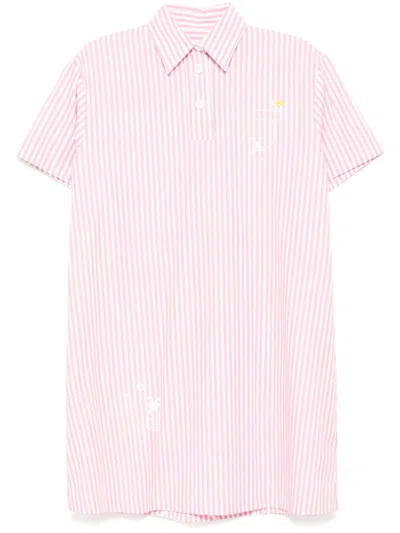 Joshua Sanders Smilet Striped Dress In Pink
