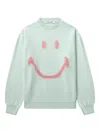 Joshua Sanders Smiley-face Cotton Jumper In Green