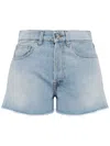 Joshua Sanders Smiley-face Denim Shorts In Blue