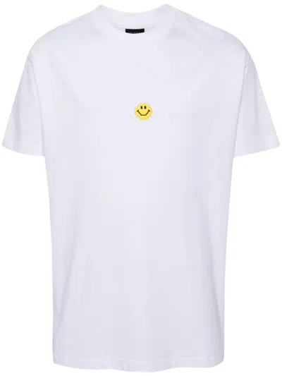 Joshua Sanders Smiley Face-embroidered T-shirt In White