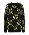 Joshua Sanders Smiley-face Intarsia-knit Jumper In Black