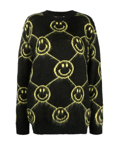 JOSHUA SANDERS SMILEY-FACE INTARSIA-KNIT JUMPER
