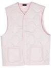 Joshua Sanders Smiley Face-print Quilted Vest In Pink