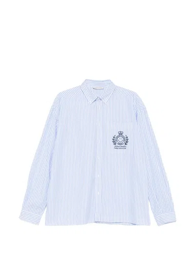 Joshua Sanders Smiley Leisure Club Striped Shirt In Blue