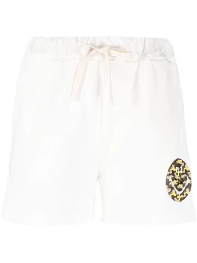 JOSHUA SANDERS SMILEY LOGO COTTON SHORTS