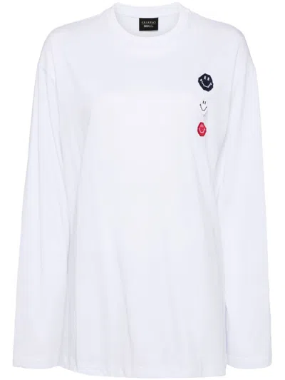 Joshua Sanders Smiley-motif Long-sleeved T-shirt In White