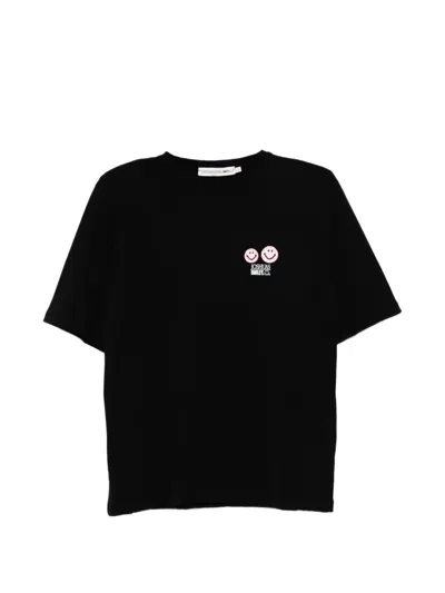 Joshua Sanders Smiley-print T-shirt In Black