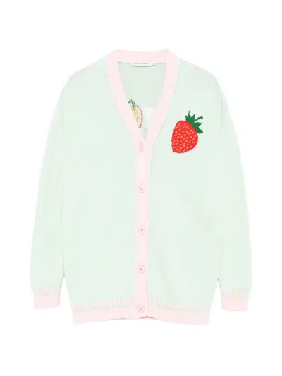 Joshua Sanders Strawberry Cardigan In Green