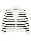 Joshua Sanders Stripe Smiley Cardigan In White