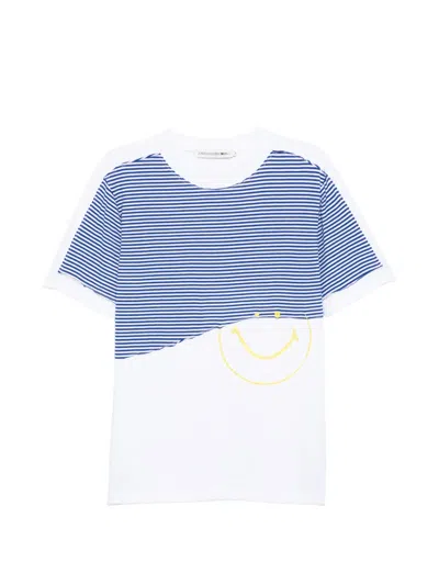 Joshua Sanders Striped Cut-out T-shirt In White