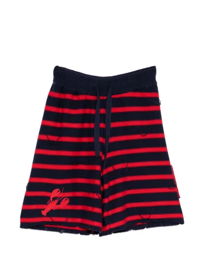 Joshua Sanders Striped Lobster Shorts In Multi