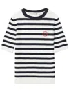 Joshua Sanders Striped T-shirt In White