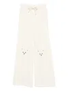 Joshua Sanders Teddy-embellished Knitted Trousers In White