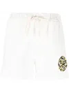 Joshua Sanders Camouflage Logo-print Drawstring Shorts In White