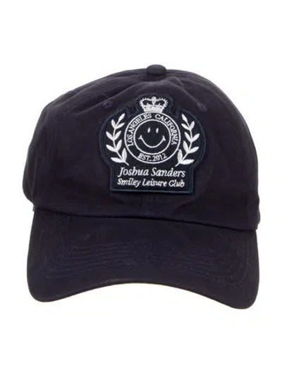 Pre-owned Joshua Sanders X Smiley Embroidered Baseball Cap In Blue