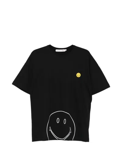 Joshua Sanders X Smiley Outline Logo T-shirt In Black