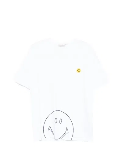Joshua Sanders X Smiley Outline Logo T-shirt In White