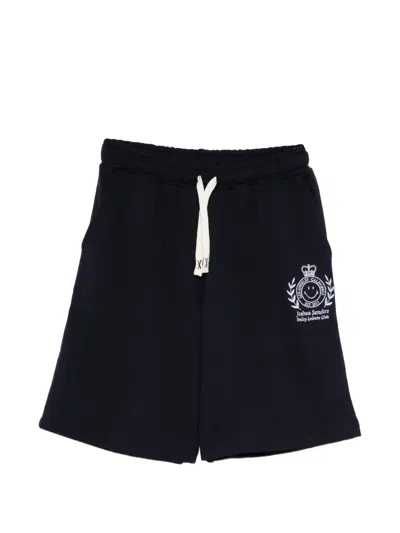 Joshua Sanders X Smiley Side-pocket Track Shorts In Blue