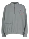Joshua Sanders X Smiley® Zip-fastening Fleece Sweatshirt In Gray