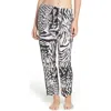 Josie 'edgy Garden' Print Pajama Pants In Black