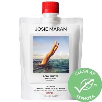 Josie Maran Always Nude (unscented) - Whipped Argan Oil Refillable Firming Body Butter Jar 13.5 oz In White