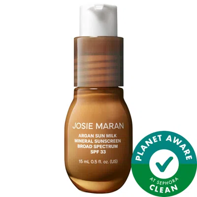 Josie Maran Argan Sun Milk Mineral Sunscreen Broad Spectrum Spf 33 Moisturizer Mini 0.5 Oz/15 ml