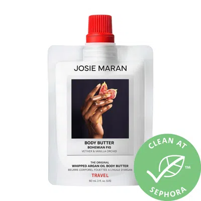 Josie Maran Mini Bohemian Fig - Whipped Argan Oil Refillable Firming Body Butter 2 oz In White