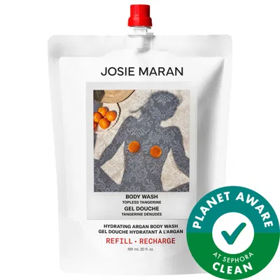 Josie Maran Topless Tangerine - Hydrating + Cleansing Argan Refillable Body Wash 8.45 Oz/250 ml