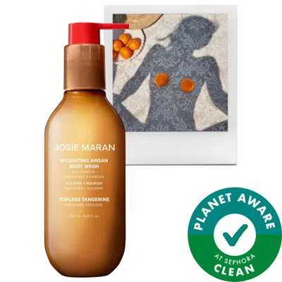 Josie Maran Topless Tangerine - Hydrating + Cleansing Argan Refillable Body Wash 8.45 Oz/250 ml