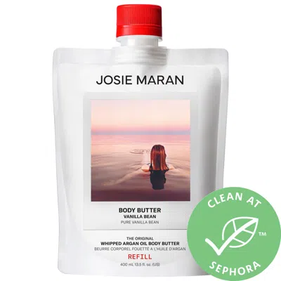 Josie Maran Vanilla Bean - Whipped Argan Oil Refillable Firming Body Butter Jar 13.5 oz In White
