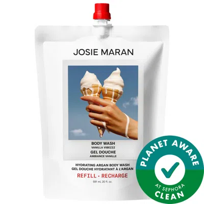 Josie Maran Vanilla Vibezzz - Hydrating + Cleansing Argan Refillable Body Wash 20 Oz/591 ml