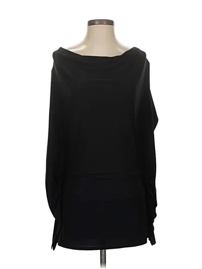 Pre-owned Josie Natori 3/4 Sleeve Top Black Boatneck Tops