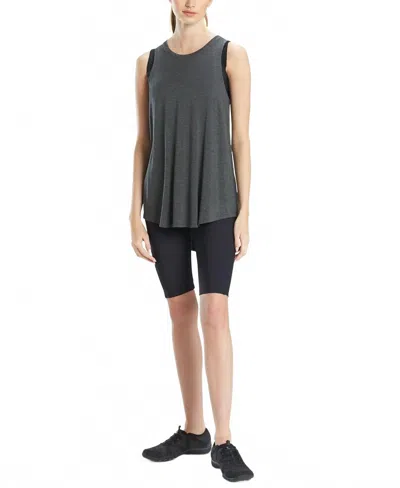Josie Natori Active Layering Elements Tank Top In Anthrocite In Gray