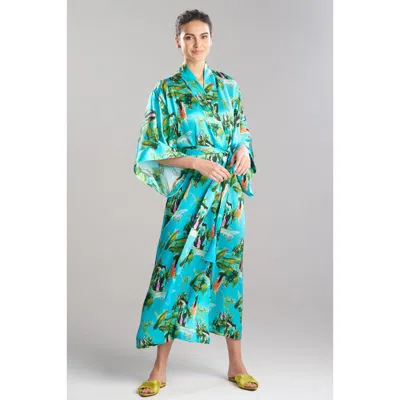 Josie Natori Bali Robe In Blue