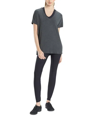 Josie Natori Elements Dolman V-neck Top In Anthrocite In Gray