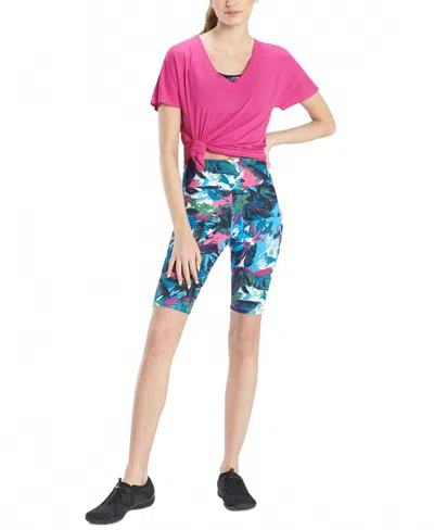 Josie Natori Elements Dolman V-neck Top In Fuschia In Pink