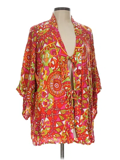 Pre-owned Josie Natori Kimono In Orange