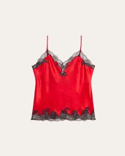 Josie Natori Lolita Lace-trim Silk Camisole