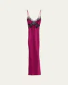 Josie Natori Lolita Lace-trim Silk Charmeuse Nightgown