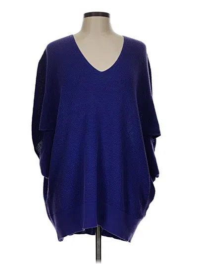 Pre-owned Josie Natori Poncho In Blue