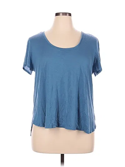 Pre-owned Josie Natori Short Sleeve T-shirt In Blue