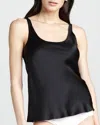 Josie Natori Silk Camisole In Midnight Navy